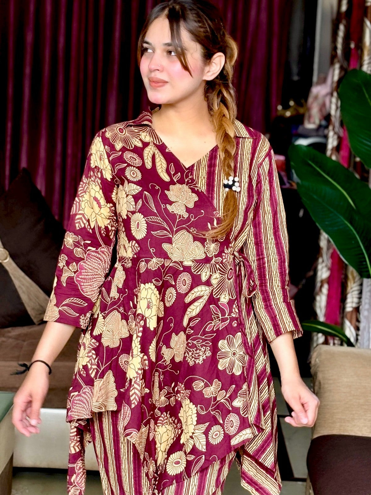 Beautifully Designed Cotton Jaipuri Print Co-Ord Set