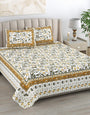 Jaipuri Printed Double Bed Bedsheet with Pillow Covers