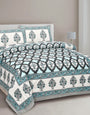 Jaipuri HandBlock Printed Double Bed Bedsheet with Pillow Covers
