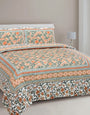 Jaipuri HandBlock Printed Double Bed Bedsheet with Pillow Covers