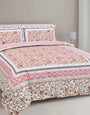 Jaipuri HandBlock Printed Double Bed Bedsheet with Pillow Covers
