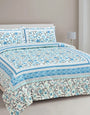 Jaipuri HandBlock Printed Double Bed Bedsheet with Pillow Covers