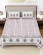 Jaipuri HandBlock Printed Double Bed Bedsheet with Pillow Covers