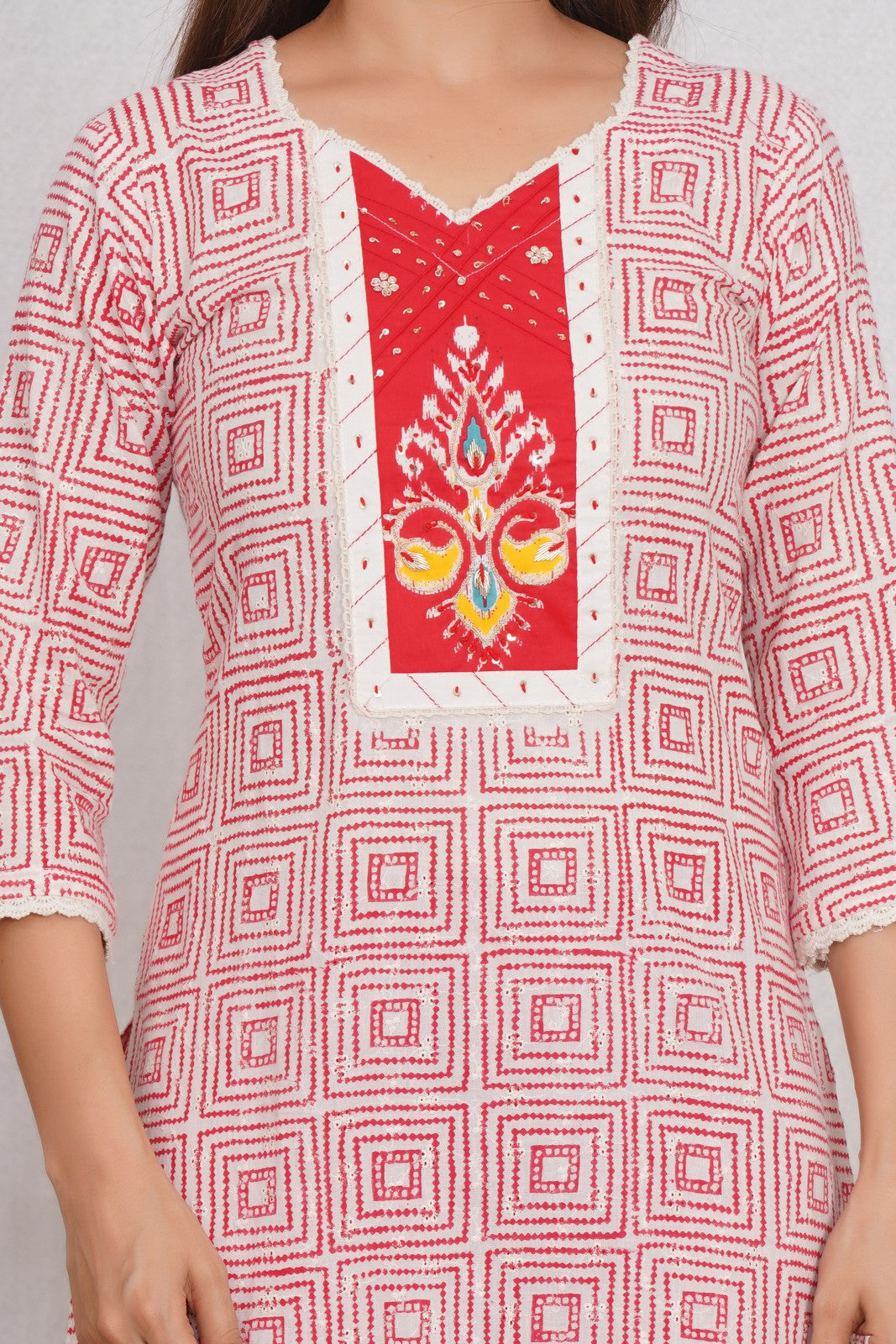 Traditional Chikankari Jaipuri Print Suit Set Online