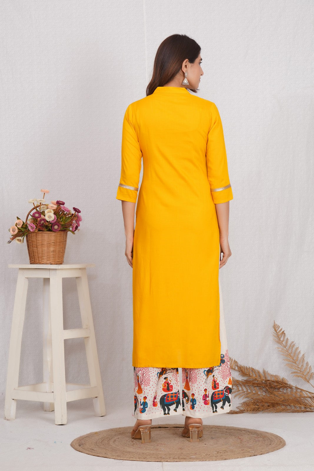 Buy Jaipuri Handicrafted Treditional Kurti Plazzo Set Online