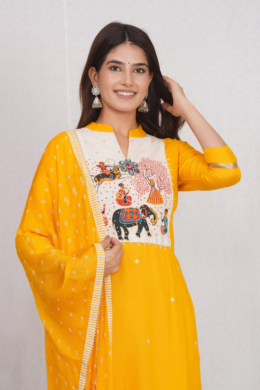 Buy Jaipuri Handicrafted Treditional Kurti Plazzo Set Online