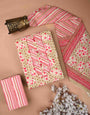 Multicolor Handblock Unstiched Dress Material