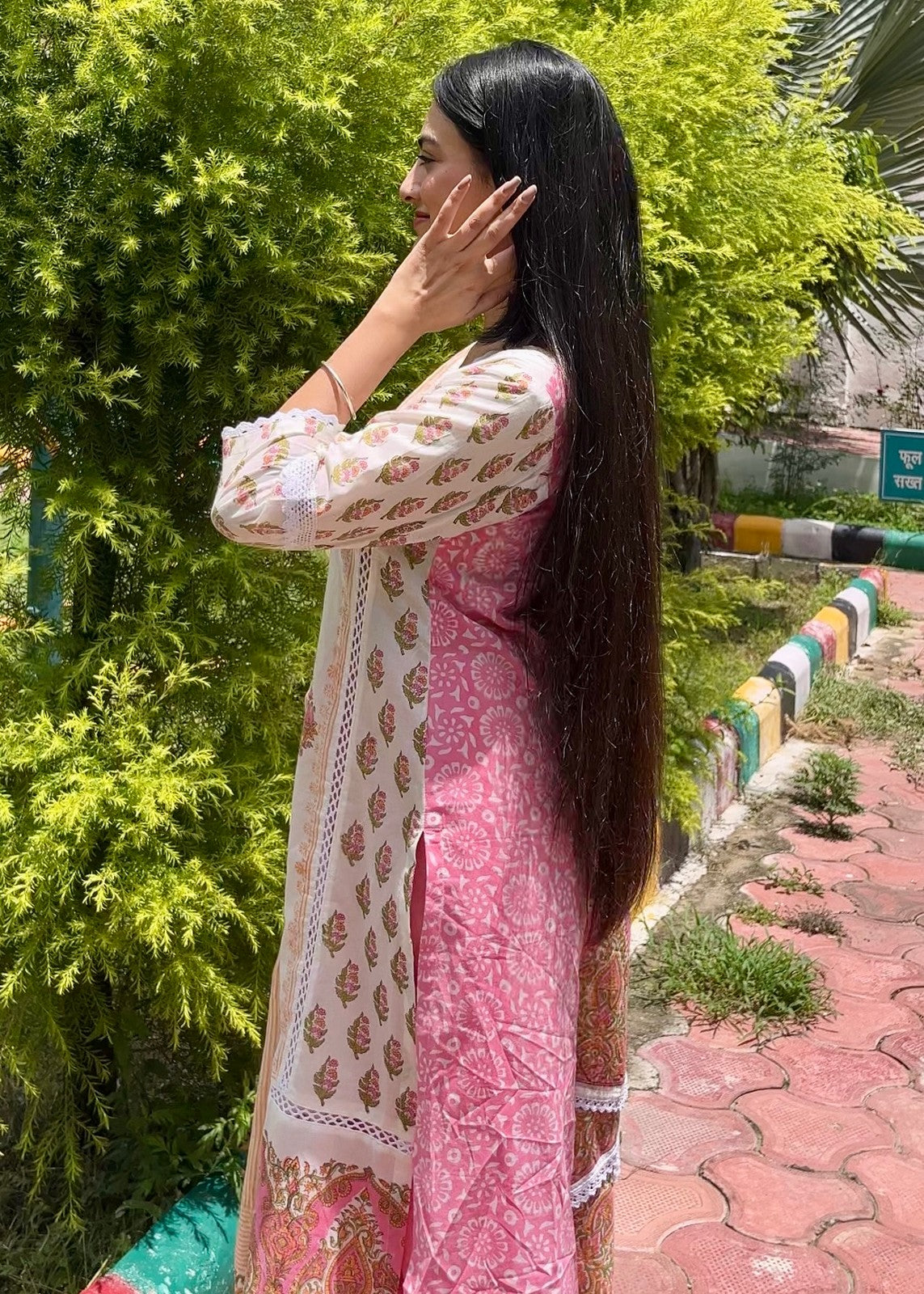Buy Online Hand Block Sanganeri Printed Suit Set
