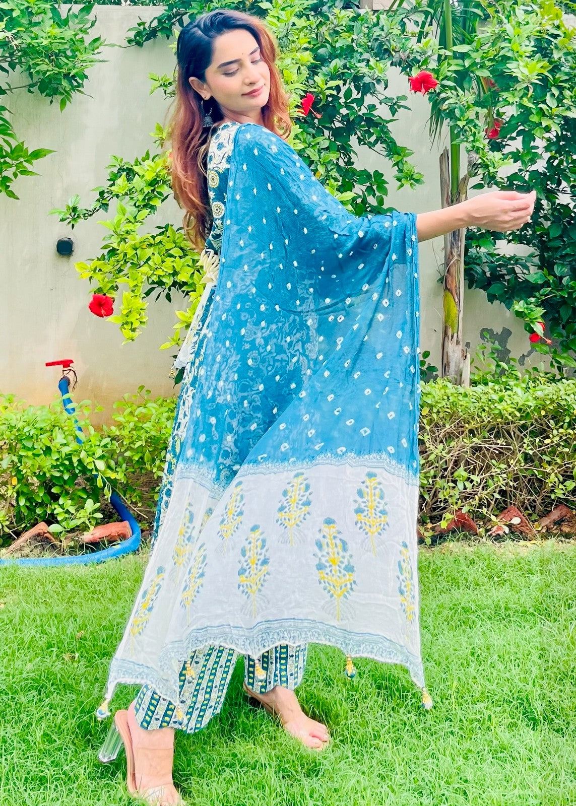 Beautiful Sanganeri Printed Suit Set Online