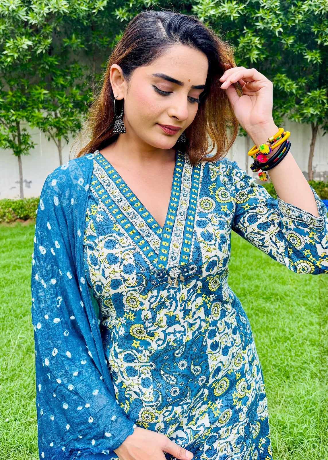 Beautiful Sanganeri Printed Suit Set Online
