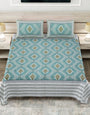 Jaipuri Printed King Size Double Bed Bedsheet with Pillow Covers