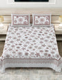 Jaipuri Printed King Size Double Bed Bedsheet with Pillow Covers