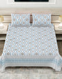 Jaipuri Printed King Size Double Bed Bedsheet with Pillow Covers