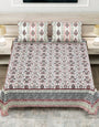 Jaipuri Printed King Size Double Bed Bedsheet with Pillow Covers