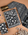 Black And White Angrakha Print Unstiched Suit Set