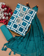 Rama Sanganeri Print Unstiched Dress Material