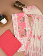 Pink Corset Embroidery with Unstitched Dress Material