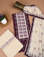 Maroon Traditional Sanganeri Print Unstiched Kurta Set