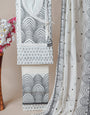Black Chikankari Hand Block Print With Embriodery Unstiched Suit Set