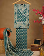 Green Angrakha Cotton Unstiched Suit Set